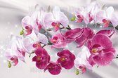 Diamond Painting Orchideeën - hobbypakket - 60x45 cm - vierkante steentjes - volledig bedekt