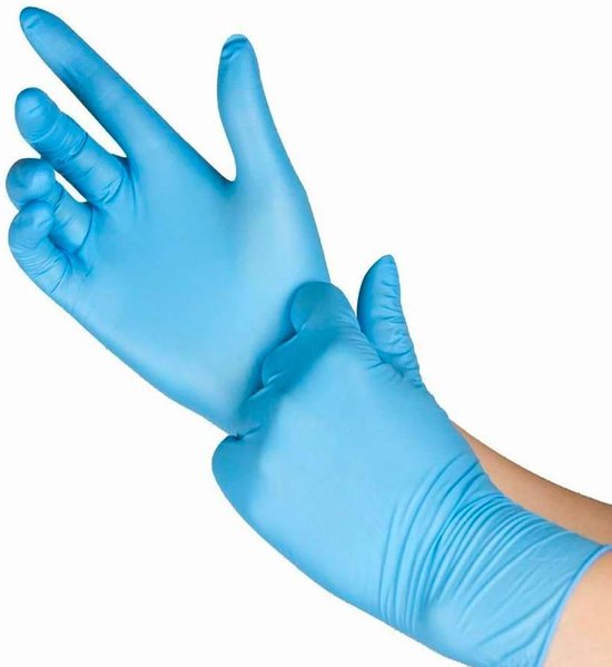 Nitril Wegwerp handschoenen – Poedervrij, latexvrij, nitrile Blauw – Maat S – 100 stuks