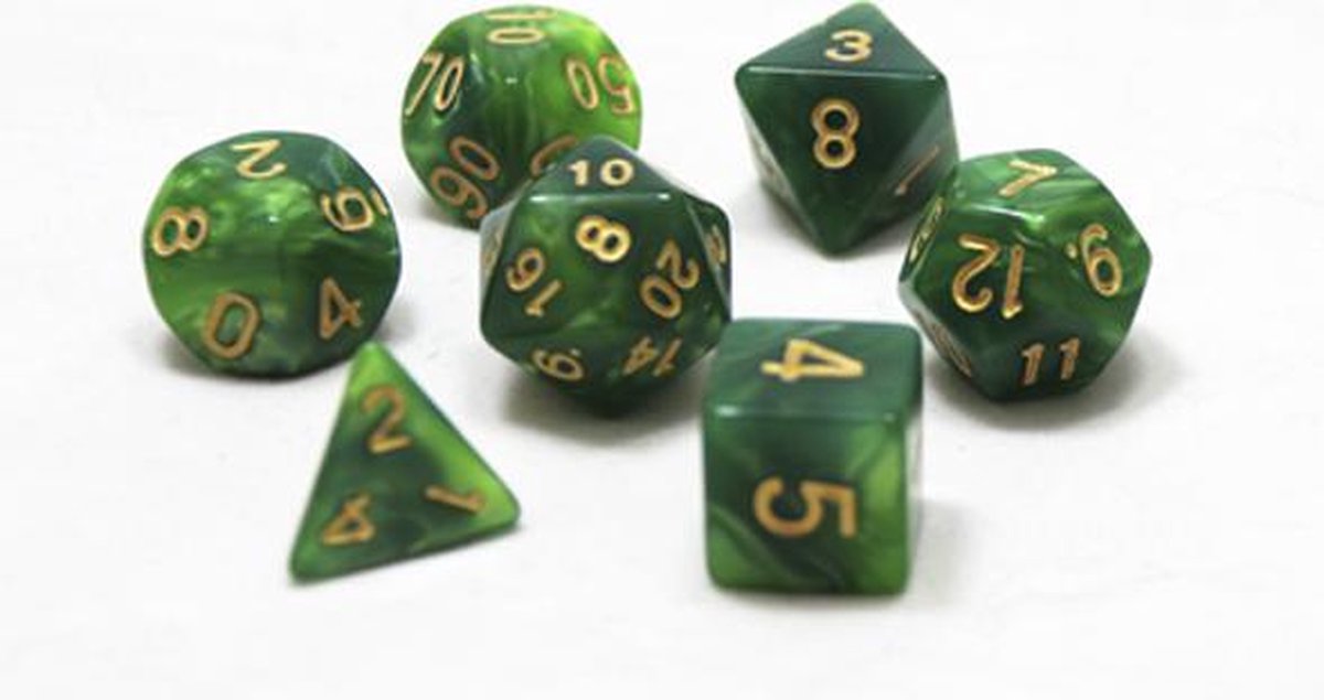 Dobbelsteen - Dice Green dobbelstenen voor o.a. Dungeons & Dragons