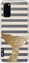 Casetastic Samsung Galaxy S20 4G/5G Hoesje - Softcover Hoesje met Design - Glitter Sirene Tail Print