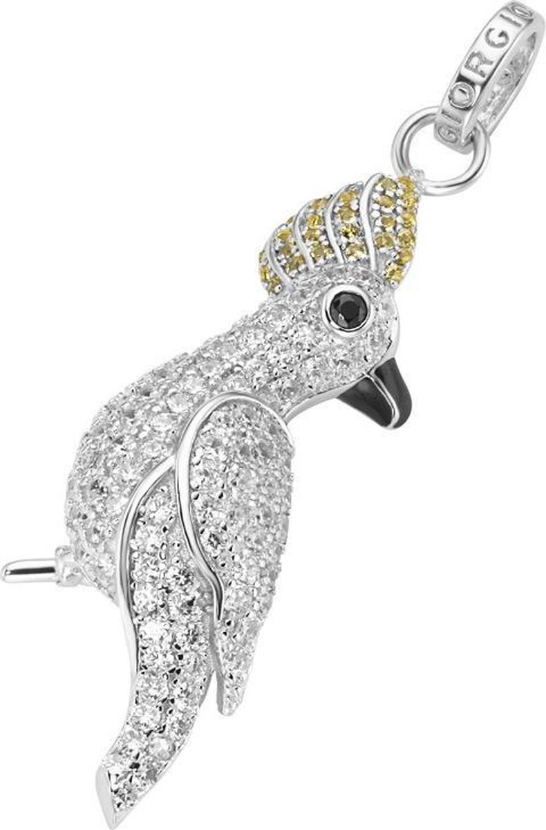 Giorgio Martello gerhodineerd sterling zilveren * kaketoe * zirkonia hanger.