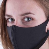 Neopreen wasbaar ZWART MONDMASKER, MONDKAPJE, MONDKAPJES ( L / XL ) -1 stuk (not for medical use), bus, tram, metro OP=OP