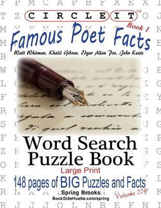 Circle It, Famous Poet Facts, Book 1, Word Search, Puzzle Bo ... - cover