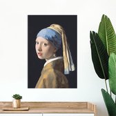 Meisje met de parel - Johannes Vermeer - Schilderij op Canvas |  75 x 100 cm