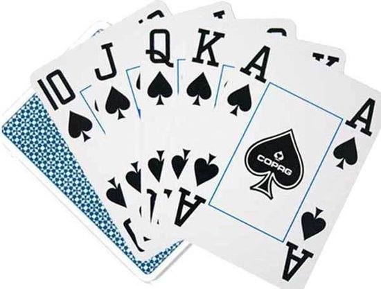COPAG poker speelkaarten blauw 4 hoeken