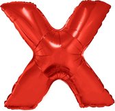 Grote folie ballon letter X Rood
