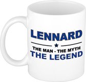 Lennard The man, The myth the legend cadeau koffie mok / thee beker 300 ml