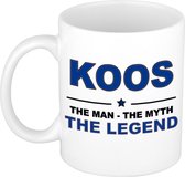 Koos The man, The myth the legend cadeau koffie mok / thee beker 300 ml