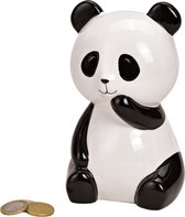 Dieren spaarpot zwarte/witte panda 15 x 10 x 10 cm - Pandas dieren cadeau spaarpotten - Geld sparen - Leren omgaan met geld