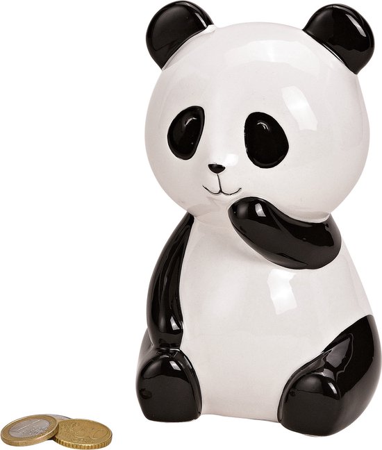 Tirelire animal panda noir / blanc 15 x 10 x 10 cm - Tirelires