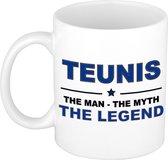 Teunis The man, The myth the legend cadeau koffie mok / thee beker 300 ml