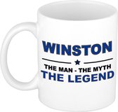 Winston The man, The myth the legend cadeau koffie mok / thee beker 300 ml