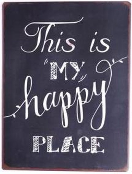 Tekstbord This is my happy place EM5521 bol