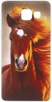 ADEL Siliconen Back Cover Softcase Hoesje Geschikt voor Samsung Galaxy A5 (2016) - Paarden Bruin