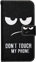 ADEL Kunstleren Book Case Portemonnee Pasjes Hoesje Geschikt voor Samsung Galaxy A3 (2016) - Don't Touch My Phone