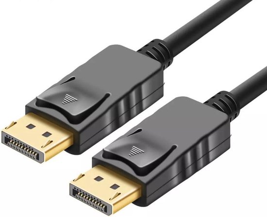 DrPhone SpeedPro® - Displaypoort naar Displaypoort Kabel - 4k 60hz - 1 meter - DP / DP - Displayport naar Displayport Computer Kabel - Hoge Snelheid Goud verguld - Zwart