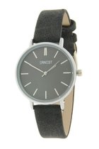 Ernest Horloge Cindy - medium - silver mat zwart