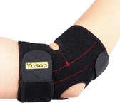 WiseGoods Elleboog Brace voor Tennisarm - Bandage Ondersteuning - Steun Slijmbeursontsteking - Sportblessure - Zwart