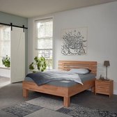 Bed Box Wonen - Massief beuken houten bed Varna Basic - 160x210 - Natuur gelakt