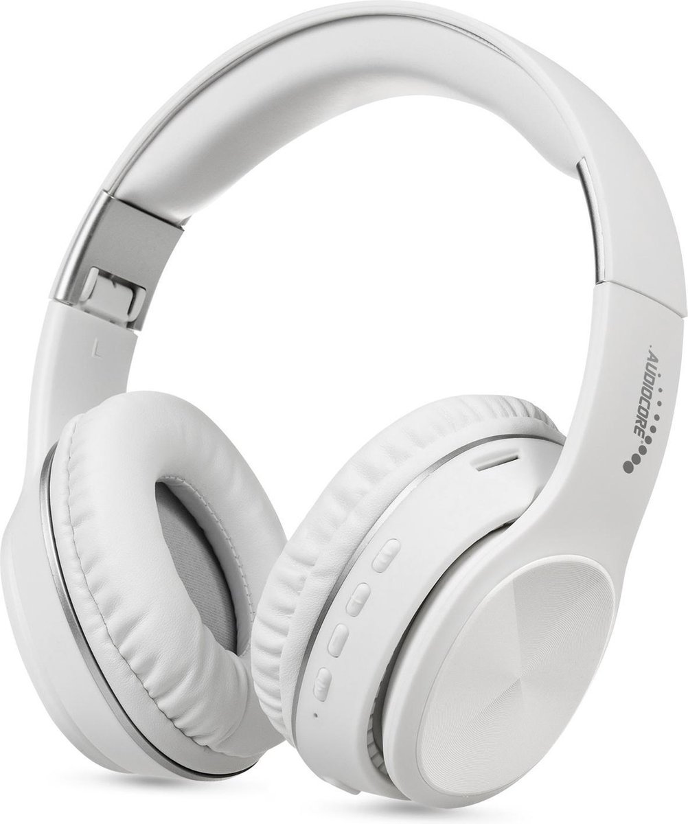 Audiocore - Draadloze V5.0 + EDR-hoofdtelefoon - Wit - Bluetooth