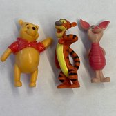 3 speelfiguurtjes Winnie the Pooh met o.a. Knorretje (ca. 6cm)