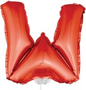 Folie ballon letter W Rood