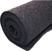 Vilt bekleed tapijt - Zwart - 200 x 500 cm
