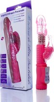 Bossoftoys - G spot VIbrator - Tarzan - Dolphin design clitoris vibrator -Rabbit vibrator - Roterend - 36 funkties - 22 cm - Speeltje voor vrouwen - gave Cadeaubox - 26-00098 - Roze