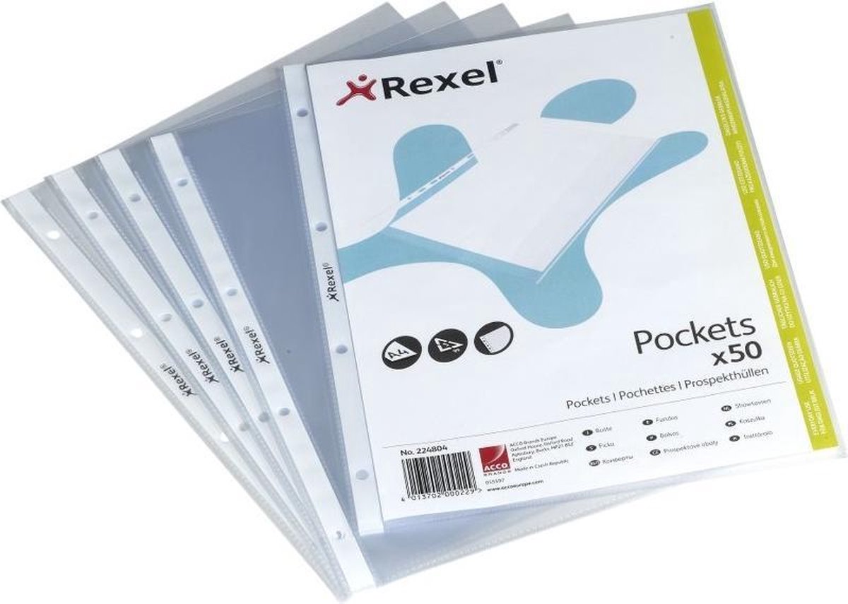 Rexel documenthoes standaard, A4, PP, gegreineerd, 0,065 mm