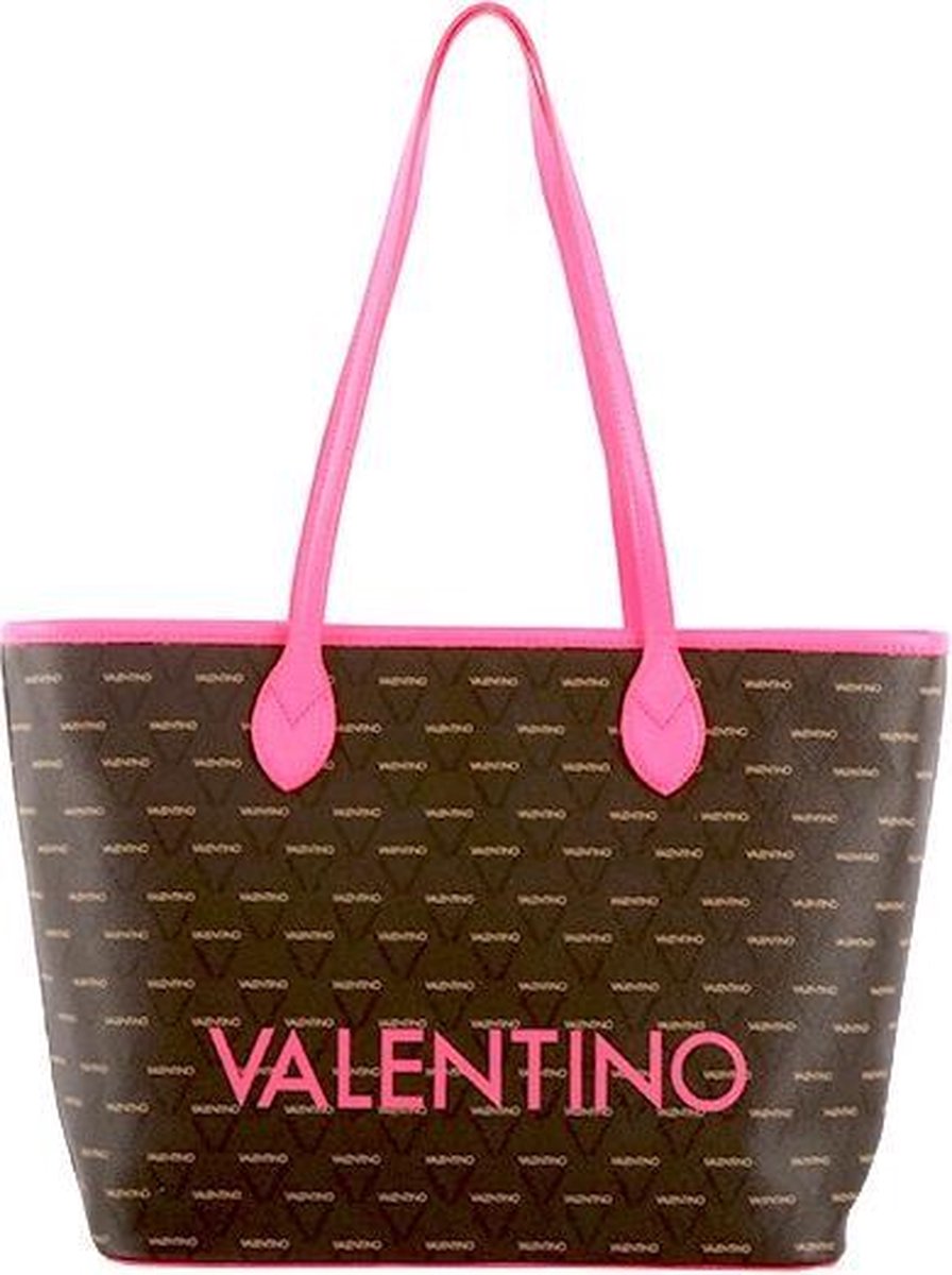 Valentino Bags Liuto Fluo Dames Shopper - Roze / Multi | bol.com
