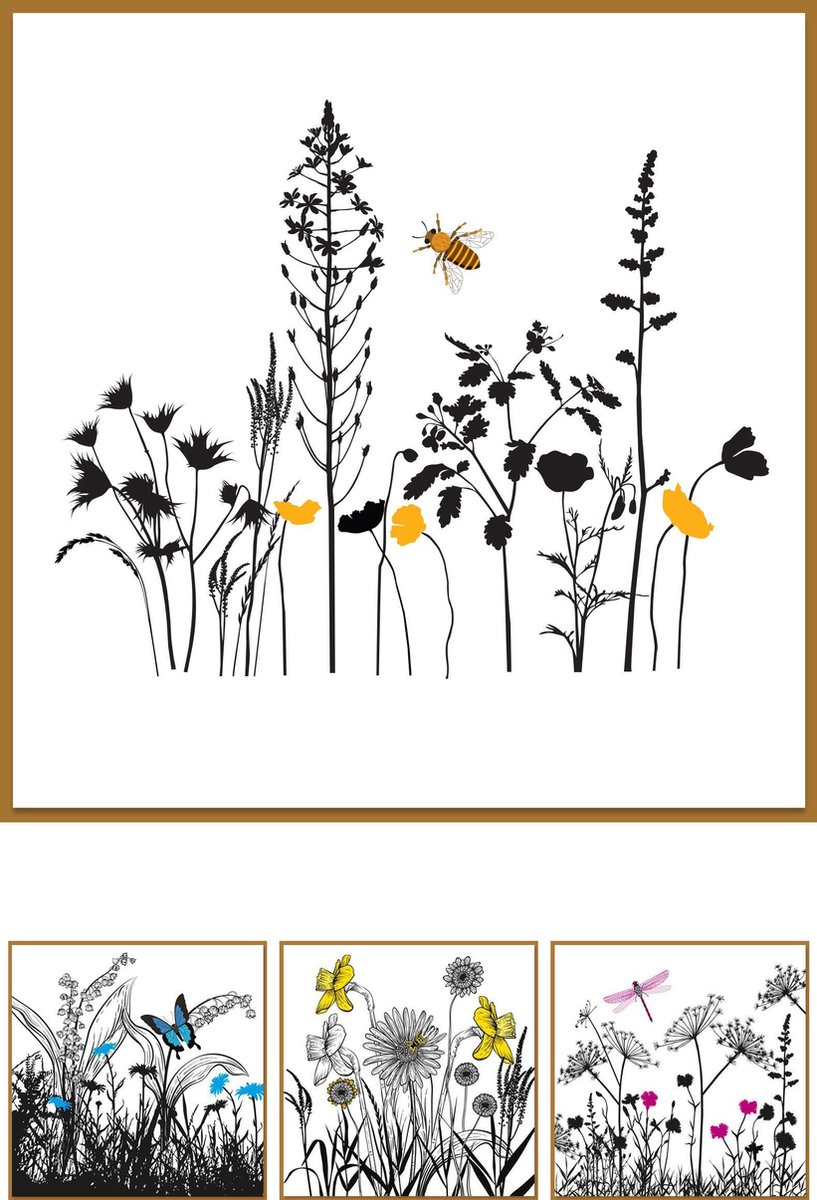 Wenskaarten Botanisch, set van 8 ex