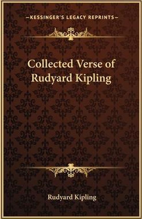 Livre brun avec le titre Collected Verse of Rudyard Kipling