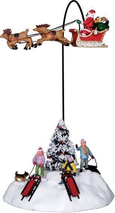 Lemax - Look -  There Is Santa ! -  With 4.5v Adaptor - Kersthuisjes & Kerstdorpen