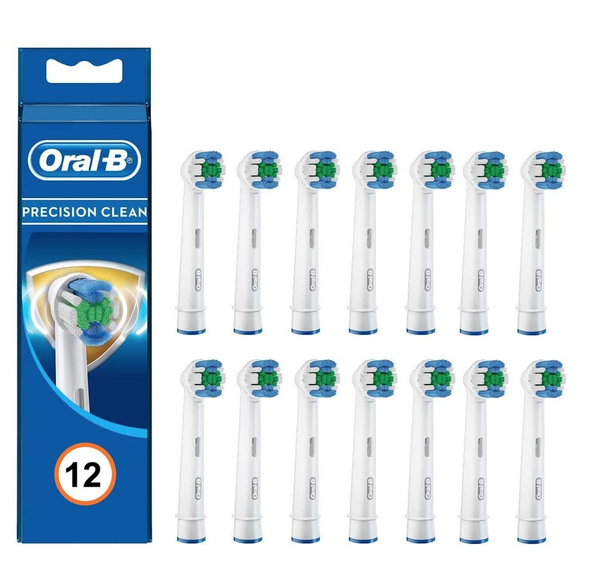 Oral-B Precision Clean - Opzetborstels - 12 stuks - bacteriële bescherming