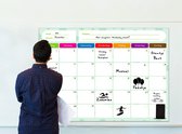 Brute Strength - Magnetisch Weekplanner whiteboard (8) - 91 x 67 cm - Planbord - Familieplanner - Gezinsplanner - To Do Planner- Extra groot formaat
