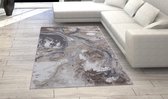 Flycarpets Modern Vloerkleed Bruin / Beige / Grijs - Tegula - 80x150 cm