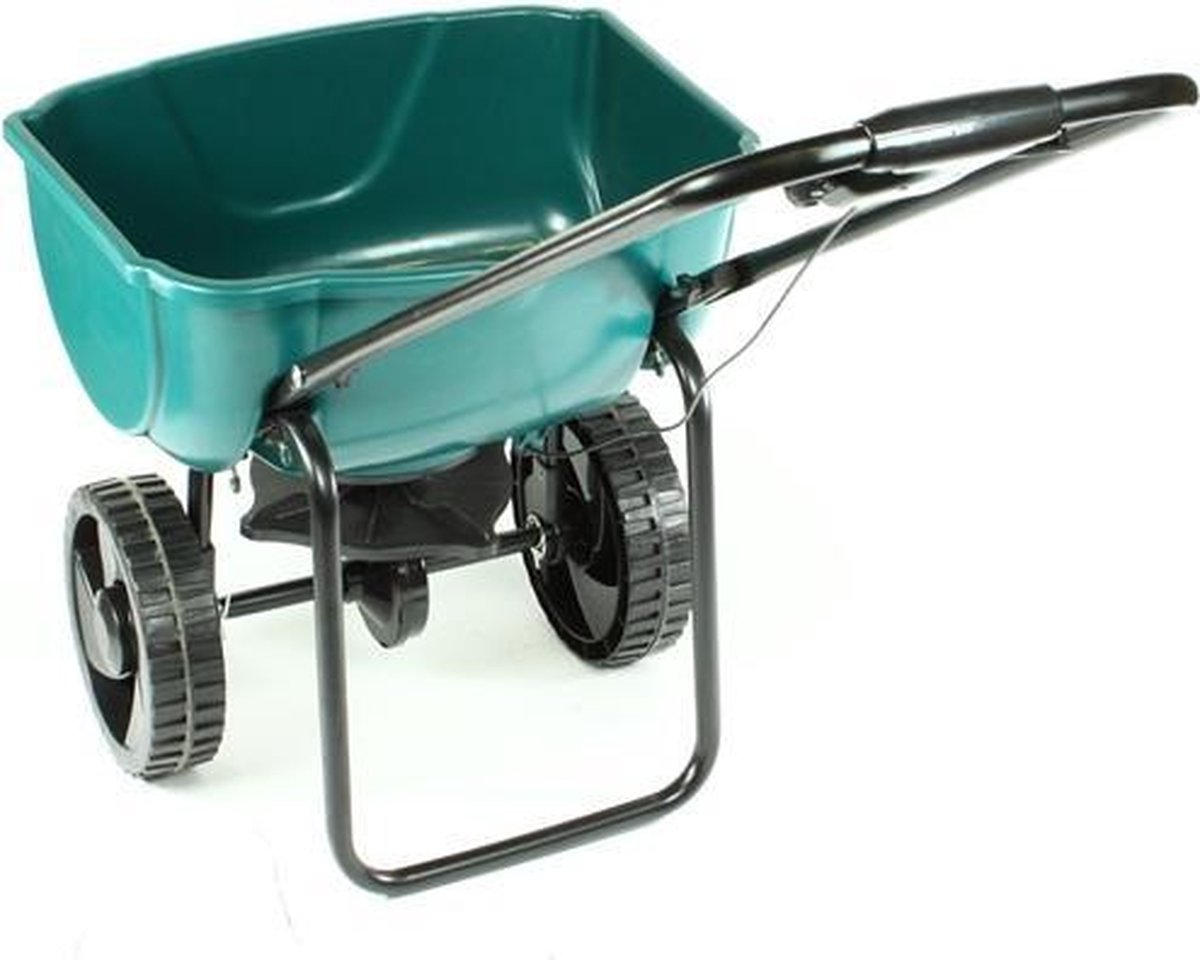 Bol.com Strooimachine | Tuinstrooier | Tuinstrooimachine | 35 Liter | Op wielen aanbieding