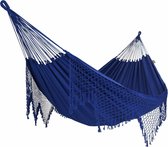 Hangmat Tweepersoons 'Sublime' Blue (Blauw) | Bijpasende opbergtas | 180 KG | Handgemaakt in Brazilië | 1% For The Planet | Tropilex