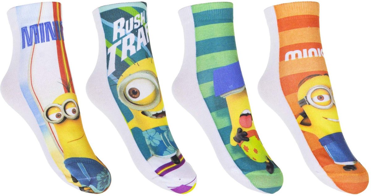 Minions / Dispicable me - Sokken - Full print - 4 paar - Maat 23-26