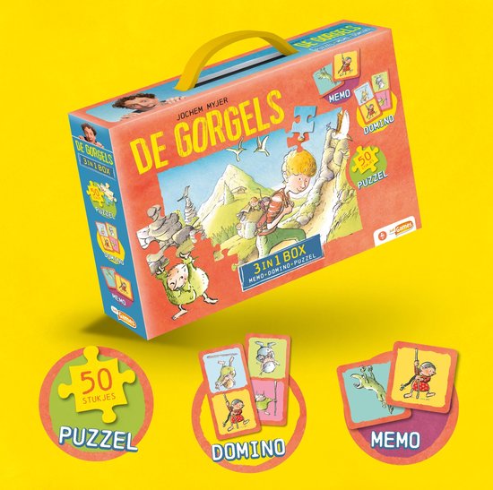 Thumbnail van een extra afbeelding van het spel Gorgels 3-in-1 Box - Puzzel+Memo+Domino