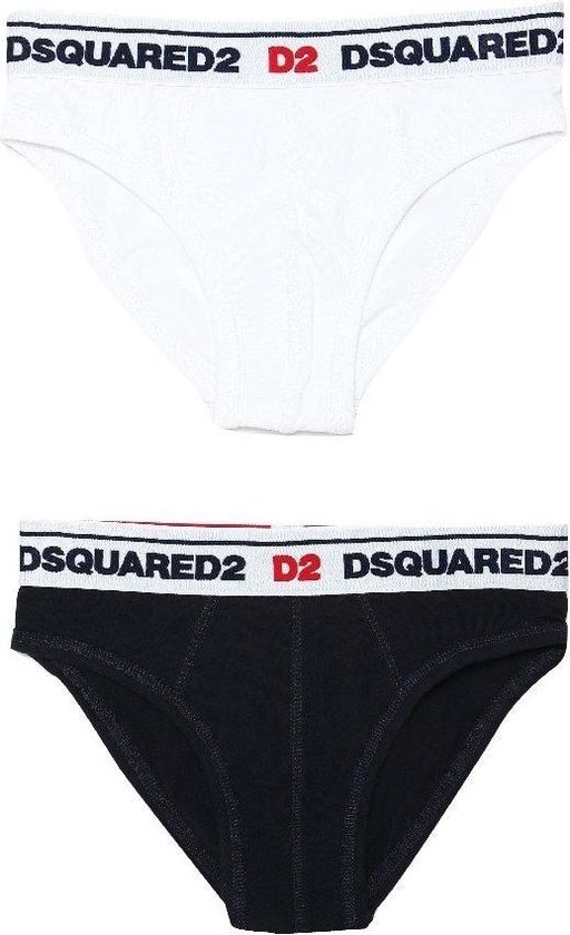 Keel vergaan Ontslag nemen Dsquared2 Boxershorts 2Pack Boys - white & black - Zwart en wit stoer  ondergoed | bol.com