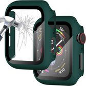 Watch Series 3 (40mm) Screenprotector Groen - Tempered Glass met Behuizing