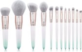 CAIRSKIN Tiffany Mint Make-up Brush Set - Visagie Kwastenset - Vegan Make-up - Beauty Brushes