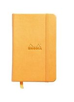 Rhodia Webbie Hardcover Dot Grid 3 1/2 X 5 1/2 A6 Orange Cover Notebook
