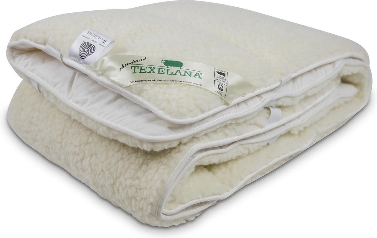 Texelana - wollen onderdeken - schapenwollen onderlegger - 100% zuivere scheerwol - 90 x 210