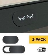 IN-VI® DESIGN - LASHES // 2-pack // zwart // webcamcover privacy protect slide webcam cover
