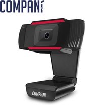 Webcam Full HD - 720P - USB Webcam met Microfoon - Webcam voor PC of Laptop - Geschikt voor Windows en Mac - Zwart - USB - Compani electronics