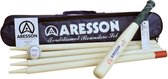 Aresson Rounders Set Family Bal Knuppel Hout Blank/groen 8-delig