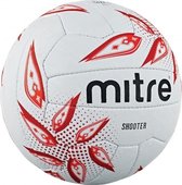 Mitre Netbal Shooter Rubber Wit/rood Maat 5