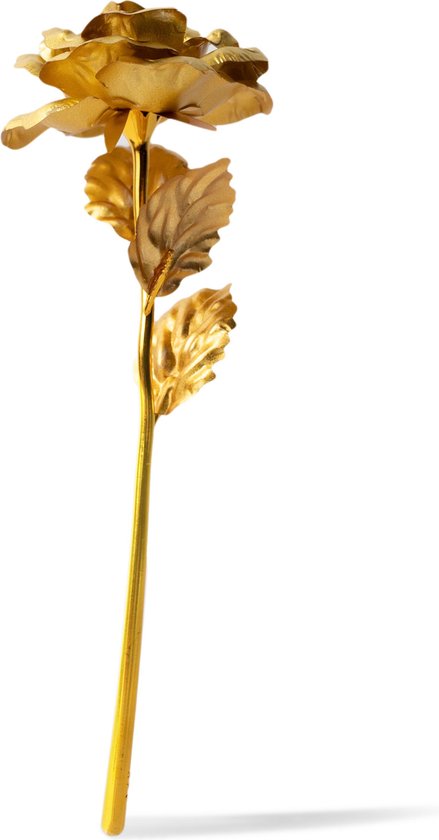 Rose dorée - Dans un emballage rouge - Cadeau - Décoration - Fleur  artificielle | bol.com